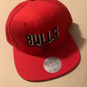 Red Chicago Bulls Mitchell and Ness Snapback